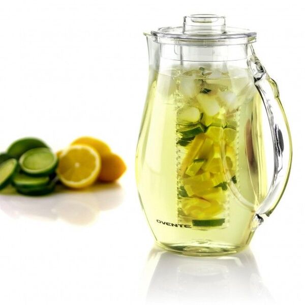 A pitcher with water and fresh ingredients